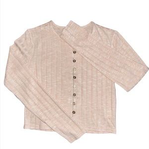 Nude Button Up Long Sleeve